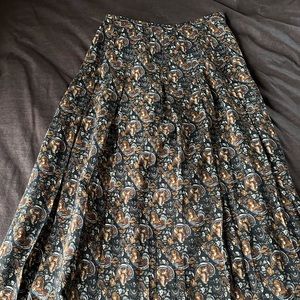 Vintage Silk Maxi Skirt